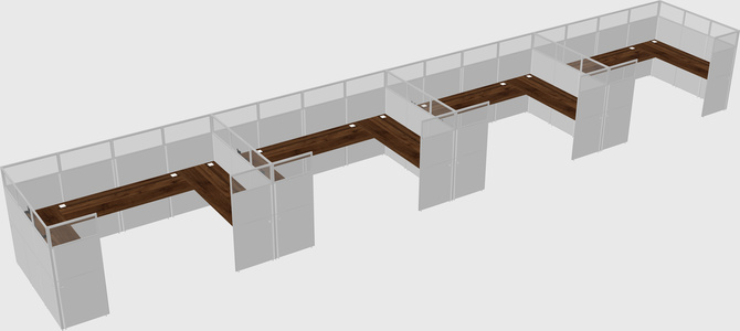 U-shaped cubicle