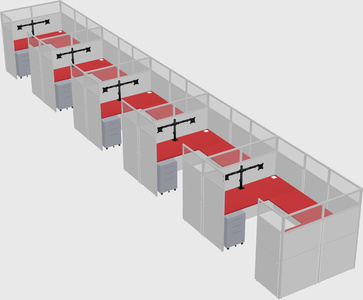 U-shaped cubicle