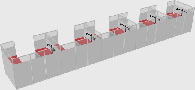 U-shaped cubicle