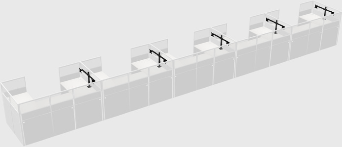 U-shaped cubicle