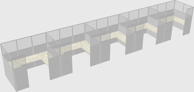 U-shaped cubicle