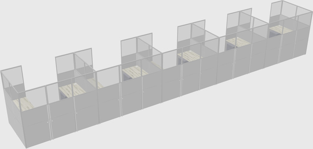 U-shaped cubicle