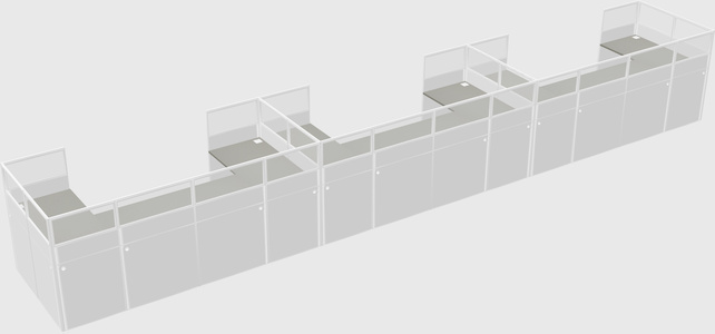 Cabine en u