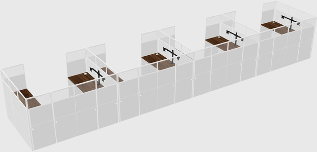 U-shaped cubicle