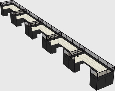 U-shaped cubicle