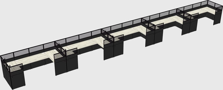 U-shaped cubicle