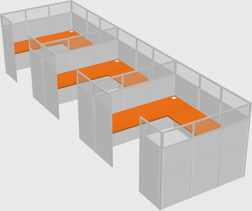 U-shaped cubicle