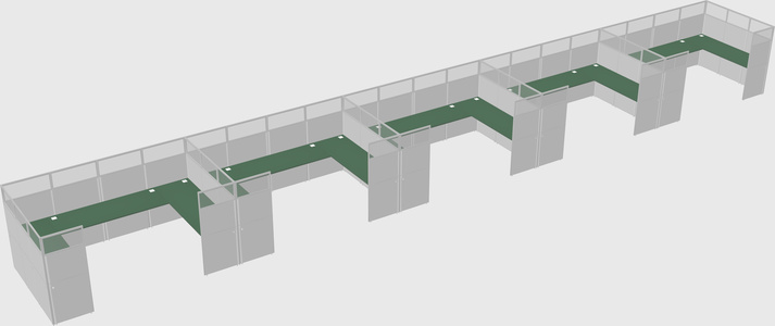 U-shaped cubicle