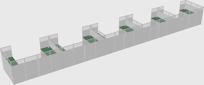 U-shaped cubicle
