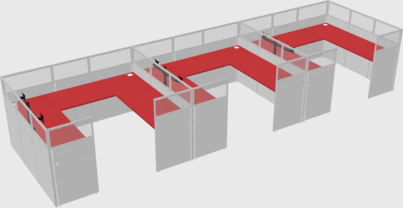 U-shaped cubicle