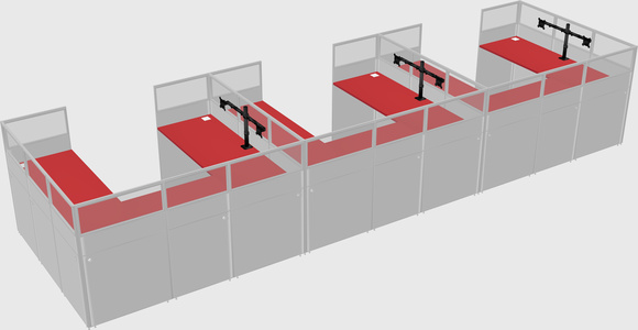 U-shaped cubicle