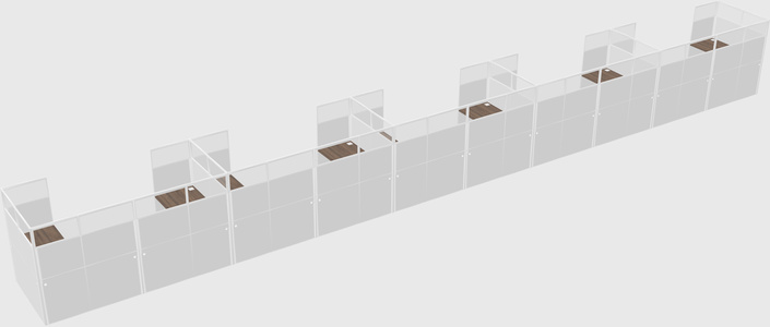 U-shaped cubicle