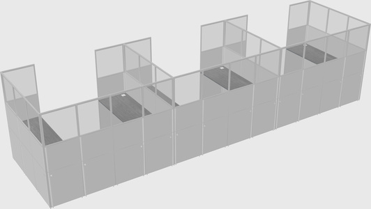 U-shaped cubicle