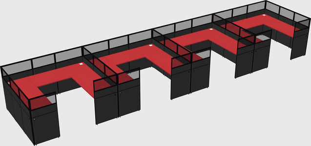 U-shaped cubicle