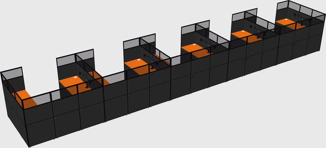 U-shaped cubicle
