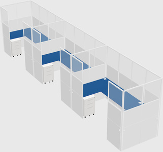 U-shaped cubicle