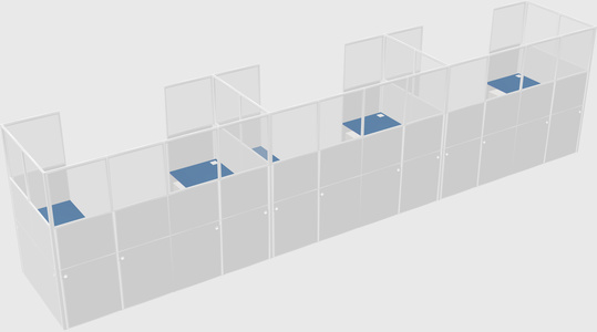 U-shaped cubicle
