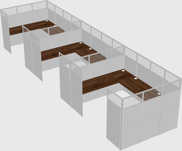 U-shaped cubicle