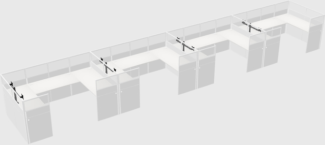 U-shaped cubicle