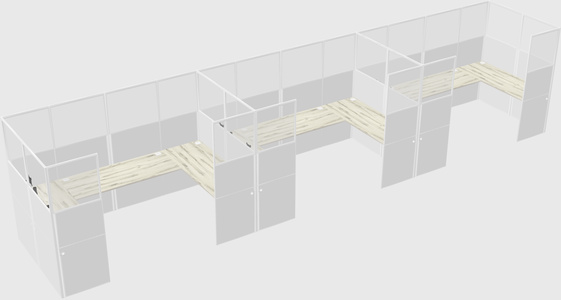 U-shaped cubicle