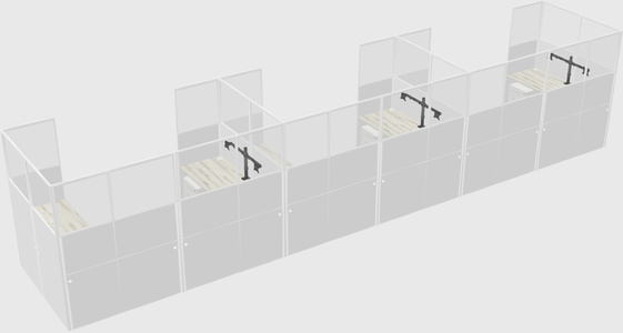 U-shaped cubicle