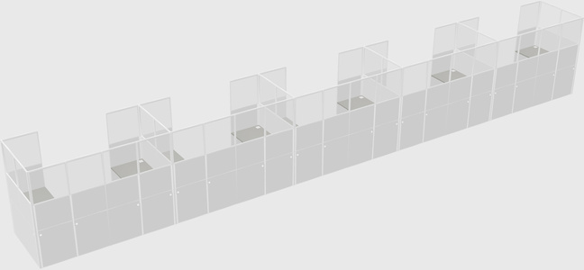 U-shaped cubicle