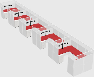 U-shaped cubicle