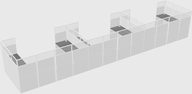 U-shaped cubicle