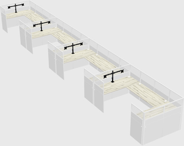 U-shaped cubicle
