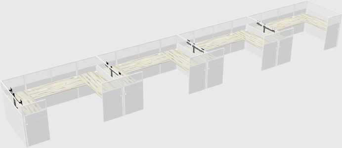 U-shaped cubicle