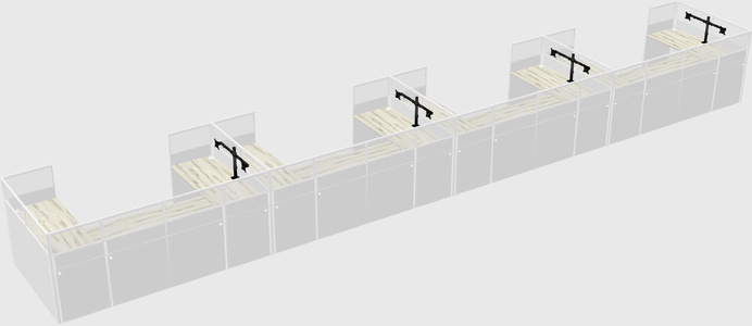 U-shaped cubicle