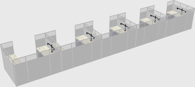 U-shaped cubicle