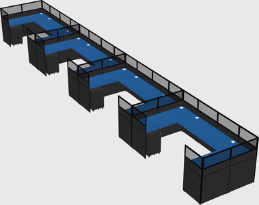 U-shaped cubicle
