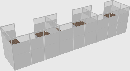 U-shaped cubicle