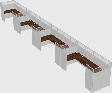 U-shaped cubicle