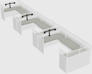 U-shaped cubicle