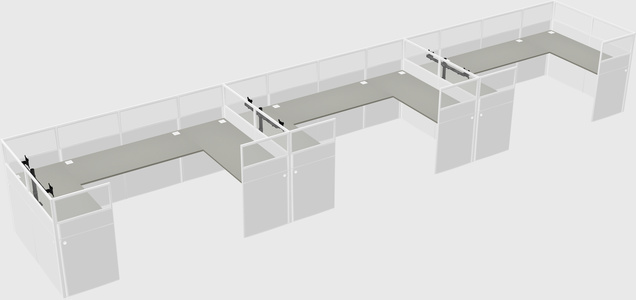 U-shaped cubicle