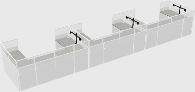 U-shaped cubicle
