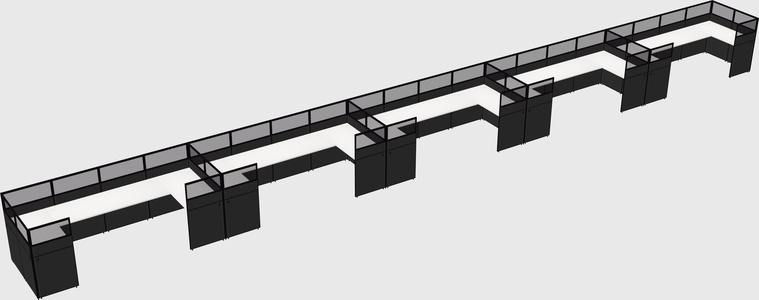 U-shaped cubicle