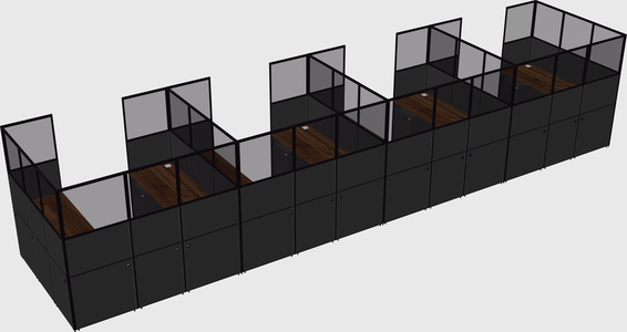 U-shaped cubicle