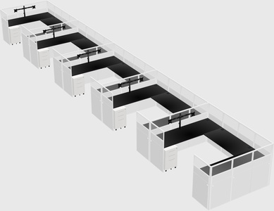 U-shaped cubicle