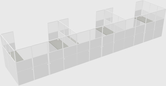 U-shaped cubicle