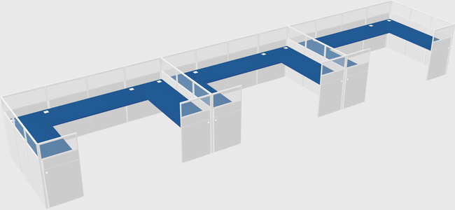 U-shaped cubicle