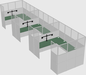U-shaped cubicle