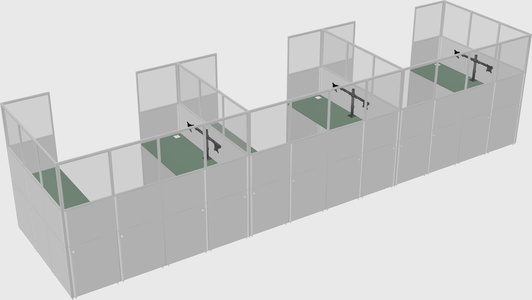 U-shaped cubicle