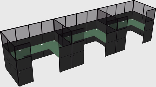 U-shaped cubicle