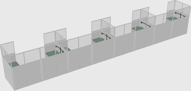 U-shaped cubicle