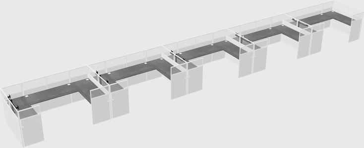 U-shaped cubicle