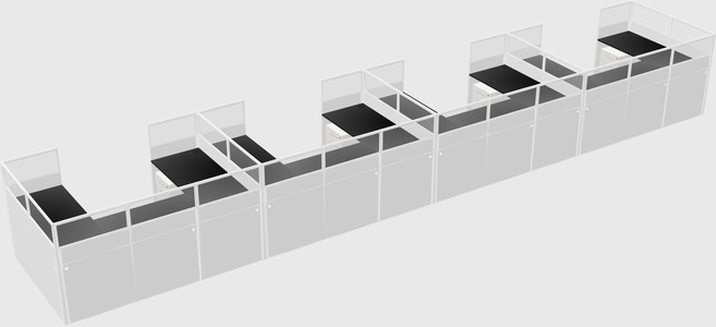 U-shaped cubicle