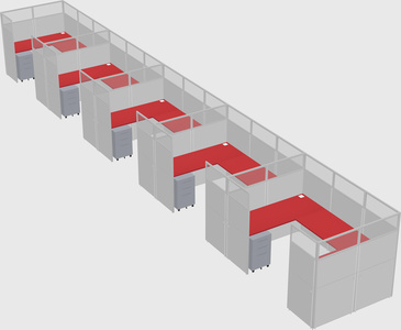 U-shaped cubicle